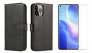 Szkła hartowane na telefon - Etui Portfel Magnet Case Wallet + Szkło Płaskie do Oppo Reno 5 / Reno 5 5G - miniaturka - grafika 1