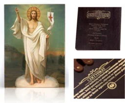 Ikona religijna Chrystus Zmartwychwstały - Ikony i obrazy sakralne - miniaturka - grafika 1