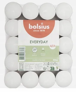 Świeca tealight parafinowa EVERYDAY wkłady podgrzewacze białe 40 szt. - Świece - miniaturka - grafika 1