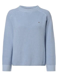Tommy Hilfiger Sweter damski Kobiety Bawełna niebieski jednolity, M - Swetry damskie - miniaturka - grafika 1