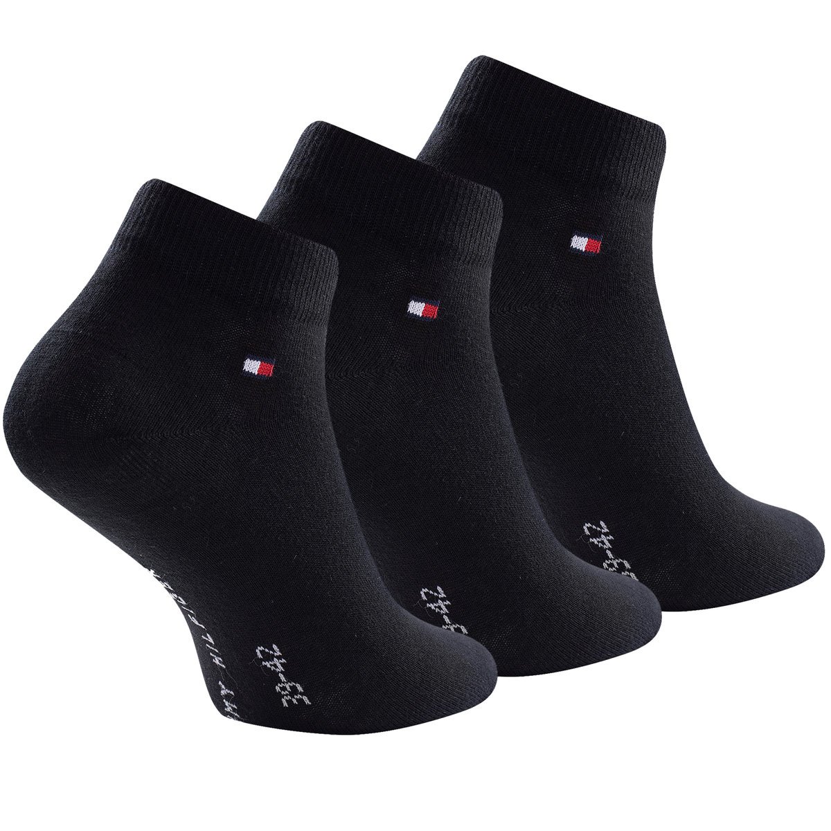 Tommy Hilfiger skarpetki czarne wysokie bawełna ATV384 L