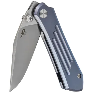 Nóż składany Bestech Icarus Blue Stonewash Titanium, Satin M390 by Nick Rogers (BT2302E) - Noże - miniaturka - grafika 6