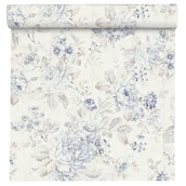 Tapety - Tapeta Kwiaty Souvenir niebieska winylowa na flizelinie - miniaturka - grafika 1