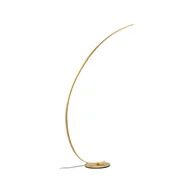 Lampy stojące - Iole lampa podłogowa LED 30 W, ściemnialna, ciepłe światło 3000 K, szczotkowane złoto, nowoczesna konstrukcja aluminiowa, IP20 - miniaturka - grafika 1