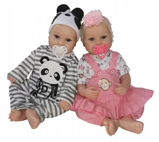 Realistyczne Lalki Bliźnięta Laleczki Reborn Miękka Guma Baby Dziecko Lala - Lalki dla dziewczynek - miniaturka - grafika 1
