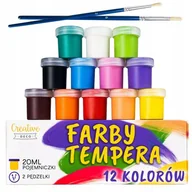 Farby i media malarskie - Farby plakatowe tempery zestaw 12 kolorów 20ml - miniaturka - grafika 1