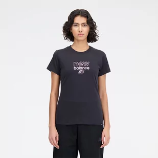 Koszulka damska New Balance WT33507BK  czarna - Koszulki i topy damskie - miniaturka - grafika 1