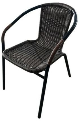 vidaXL BESK Fotel z metalu 55x56x75 brązowy