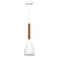Lampy sufitowe - Luminex Muza New 3172 lampa wisząca zwis 1x60W E27 biała/naturalna - miniaturka - grafika 1