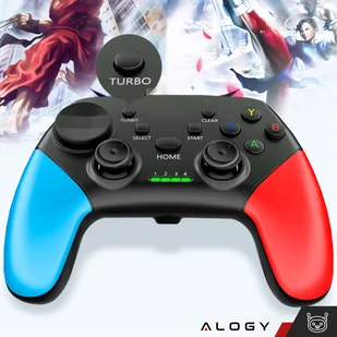Gamepad Pad bezprzewodowy Bluetooth Alogy kontroler do gier + uchwyt na telefon Android iOS PS3 PS4 PC TV Nintendo Switch Joystick Czarny - Kontrolery gier na PC - miniaturka - grafika 6