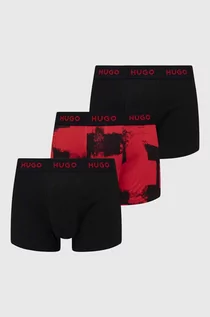 Majtki męskie - HUGO bokserki 3-pack męskie kolor czerwony - Hugo - grafika 1