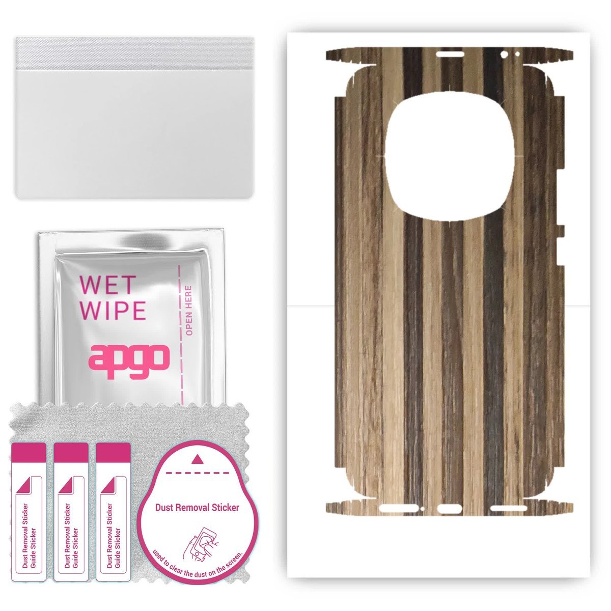 Folia naklejka skórka strukturalna na TYŁ+BOKI do Honor Magic6 - Drewno Paski Mix - apgo SKINS