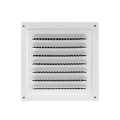 Kratki wentylacyjne - Metalowa kratka wentylacyjna do sufitu, kuchni, ściany bocznej, 25 x 25 cm – biała - miniaturka - grafika 1