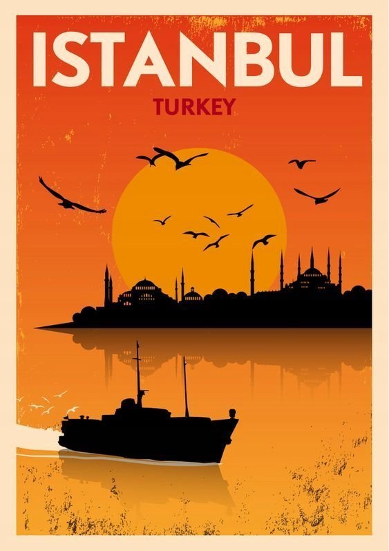 PODKŁADKA POD MYSZ Z Nadrukiem 22x18 cm Istanbul Turcja Tekst Prezent