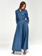 Sukienki - Nife Sukienka dżinsowa w kolorze niebieskim - miniaturka - grafika 1