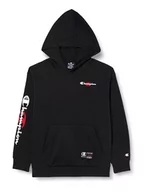 Bluzy i sweterki niemowlęce - Champion Legacy Legacy Basketball B - Ultralight Powerblend Fleece Bluza z Kapturem, Czarny, 5-6 Lat Dziecko FW23, Nero - miniaturka - grafika 1