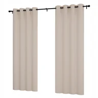 Zasłony - Zasłona gotowa 145x240 na przelotkach zasłonka gładka matowa do salonu - miniaturka - grafika 1