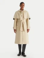 Płaszcze damskie - Hunter Trencz Keltie HARW0014251 Beżowy Regular Fit - miniaturka - grafika 1