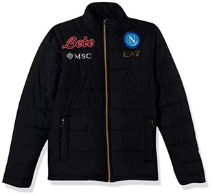 Societ Sportiva Calcio Napoli SpA Societ Sportiva Calcio Napoli SpA Męska kurtka puchowa SSC Napoli Season 21/22 Linea Giacca Piumino Man Linia Rappresentanza, granatowa/złota, M EA7SSCN10434 - Kurtki męskie - miniaturka - grafika 1
