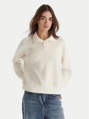 Bluzy damskie - Roxy Bluza Rise & Vibe Sweet Fleece ERJFT05012 Biały Relaxed Fit - miniaturka - grafika 1