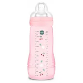 Kubki dla dzieci - MAM Baby Easy Active Butelka dla dzieci antykolkowa szybki przepływ 4m+ Pattern Fruits, 330 ml -> Wysyłka 3,99 - odbiór w Żabce - miniaturka - grafika 1
