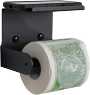 Stojaki i wieszaki na papier toaletowy - Metalowy uchwyt na papier toaletowy z półką K0-M59 - miniaturka - grafika 1