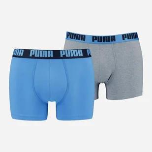 Komplet męskich majtek 2 sztuki Puma Basic Boxer 2P 90682372 S Niebieski/Szary (8720245482349) - Majtki męskie - miniaturka - grafika 1