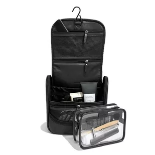 Stackers Kosmetyczka podróżna do zawieszenia Stackers czarna 74334 - Kosmetyczki, organizery i kuferki - miniaturka - grafika 1