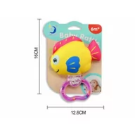 Gryzaki dla dzieci - Grzechotka gryzak żółta rybka z piszczałką 188994 GAZELO - miniaturka - grafika 1