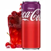 Napoje gazowane - Napój Gazowany Coca-Cola Cherry w Puszce Puszka Orzeźwiający Wiśniowy 330ml - miniaturka - grafika 1