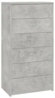 Komody - Nowoczesna komoda na ubrania szarość betonu F7-R40 - miniaturka - grafika 1