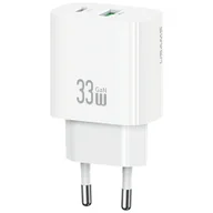 Ładowarki do telefonów - Ładowarka sieciowa USAMS CC317 T65 33W 1xUSB-C 1xUSB-A Fast Charging biały - miniaturka - grafika 1