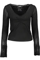 Swetry damskie - DESIGUAL SWETER DAMSKI CZARNY - miniaturka - grafika 1