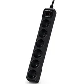 Listwy zasilające - CyberPower Essential 6 gniazd 1.8m czarna - miniaturka - grafika 1