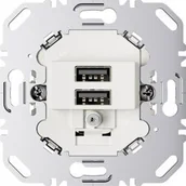 Gniazdka elektryczne - Hager Polo Berker one.platform Mechanizm gniazda USB ładowania 3.0 A 230 V biały mat - miniaturka - grafika 1