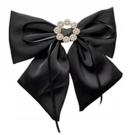 Ozdoby do włosów - ECARLA_Spinka do włosów z diamencikami Czarna XL SP441CZ - miniaturka - grafika 1