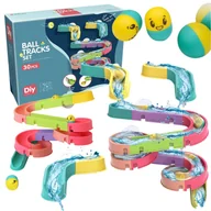 Zabawki interaktywne dla dzieci - Duża Zjeżdżalnia Do Kąpieli Tor Zabawka Do Wanny Wodny Kulkowy Zestaw Wody - miniaturka - grafika 1