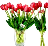 Sztuczne kwiaty - Tulipany Silikonowe 40 cm 5 sztuk jak żywe róż - miniaturka - grafika 1