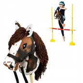 Księgarnia OUTLET - Zestaw Skippi - Hobby Horse Gniado - srokaty i przeszkoda do skakania 135 cm - miniaturka - grafika 1