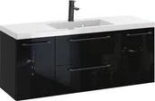 Szafki łazienkowe - Szafka z Umywalką ROSEN 120 cm D - Uchwyt Czarny - miniaturka - grafika 1