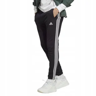 Spodnie męskie adidas Essentials French Terry Tapered Cuff czarne IC0050 M - Dresy męskie - miniaturka - grafika 1