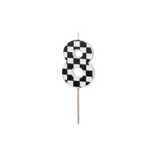 PartyDeco Świeczka urodzinowa 8 5.5cm - Urodziny dla dorosłych - miniaturka - grafika 1