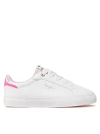 Buty dla dziewczynek - Pepe Jeans Tenisówki Kenton Basic Girl PGS30549 Biały - miniaturka - grafika 1