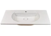 Umywalki - Umywalka wpuszczana w blat, prostokątna, biała, 100 x 50 cm - miniaturka - grafika 1