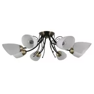 Oprawy, klosze i abażury - Italux Lampa wisząca CRISTINA czarny mat śr 66 cm 8x40W E27 - miniaturka - grafika 1