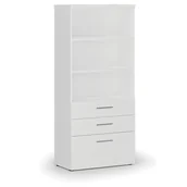 Szafy biurowe - Szafa biurowa z kombinowanymi szufladami PRIMO WHITE, 1781 x 800 x 420 mm, biały - miniaturka - grafika 1