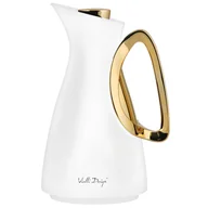 Wyposażenie lokali gastronomicznych - Termos z wkładem szklanym alessia 1l biało-złoty 1043 1043 WYSYŁKA !! - miniaturka - grafika 1