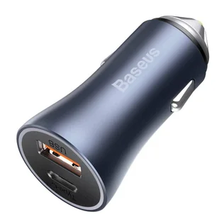 Baseus Golden Contactor Pro szybka ładowarka samochodowa 2x USB 40 W Quick Charge SCP FCP AFC szary (CCJD-A0G) - Ładowarki samochodowe - miniaturka - grafika 4