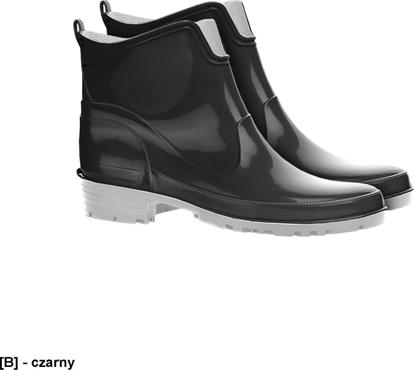 Lemigo BLELKE - buty damskie krótkie typu kalosz ELKE, PCV, damskie, wodoszczelne - czarny 36