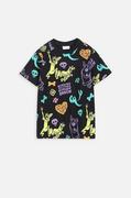 Koszulki dla dziewczynek - Coccodrillo t-shirt bawełniany dziecięcy x Scooby Doo kolor czarny z nadrukiem - miniaturka - grafika 1